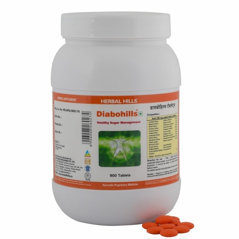 Herbal Hills Diabohills Healthy Blood Sugar 900 Tablets