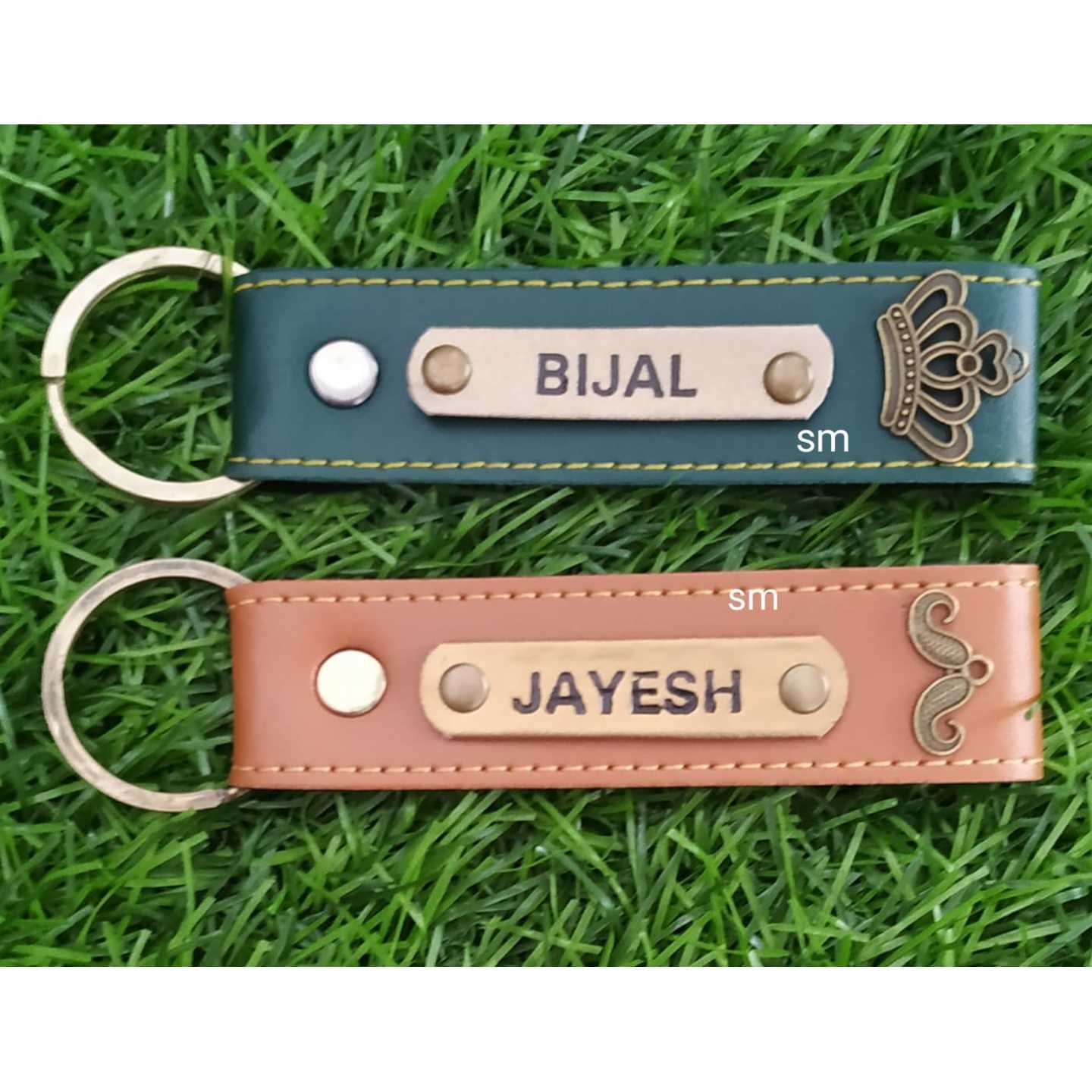 Personalized Faux Leather Keychain – Name Keychain