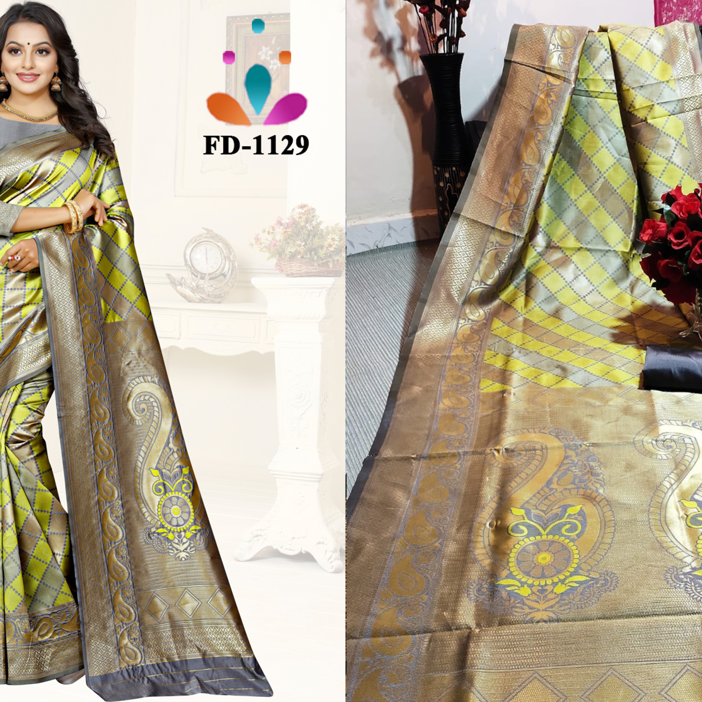 Robe Riche Banarasi Soft Silk Saree With Rich Pallu