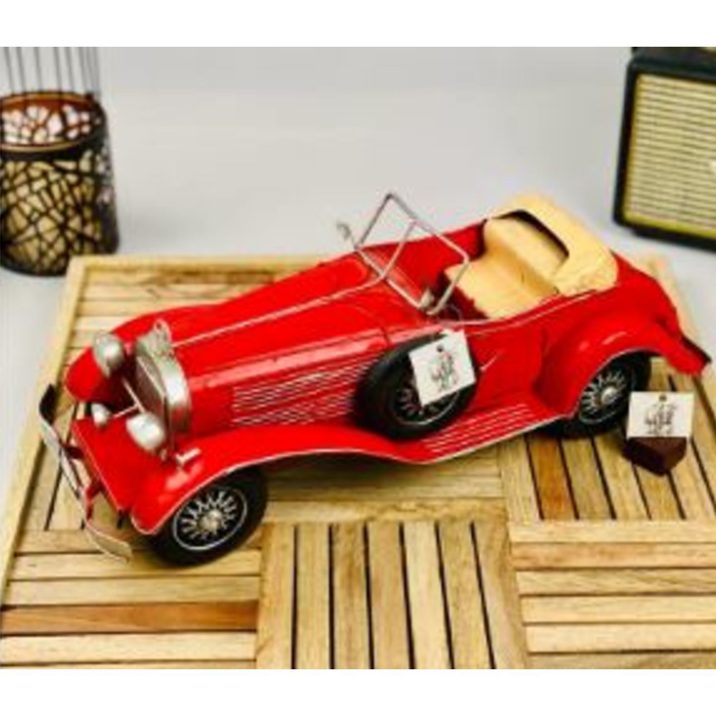 Red Metal Classic Vintage Car Model