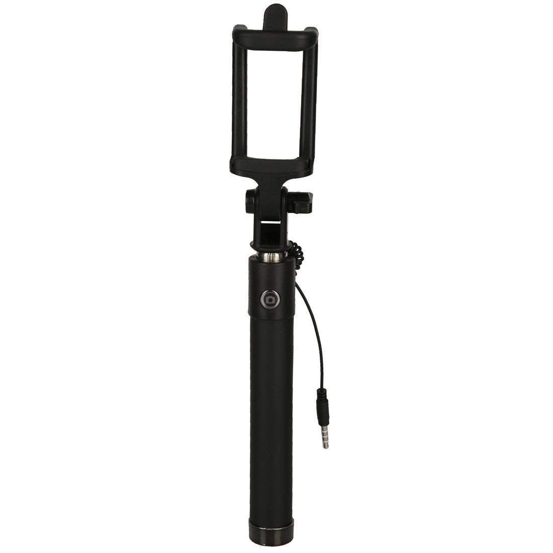 JonPrix Selfie Stick Portable Foldable Extendable Monopod with AUX Cable-Black Big