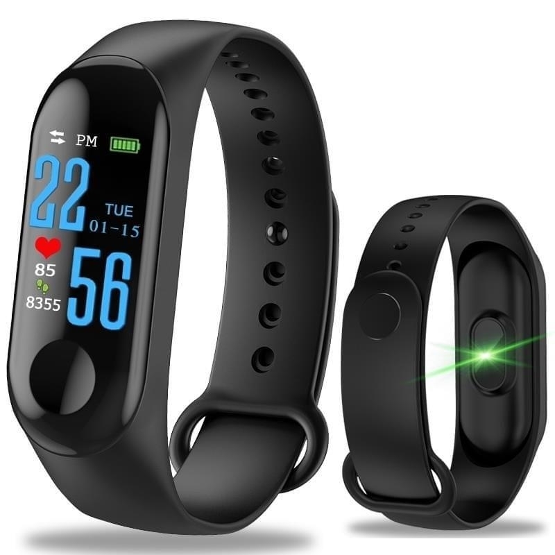 M3 Smart Fitness Band Activity Tracker with Heart Rate Sensor Compatible for All Androids and iOS Phone/Tablet