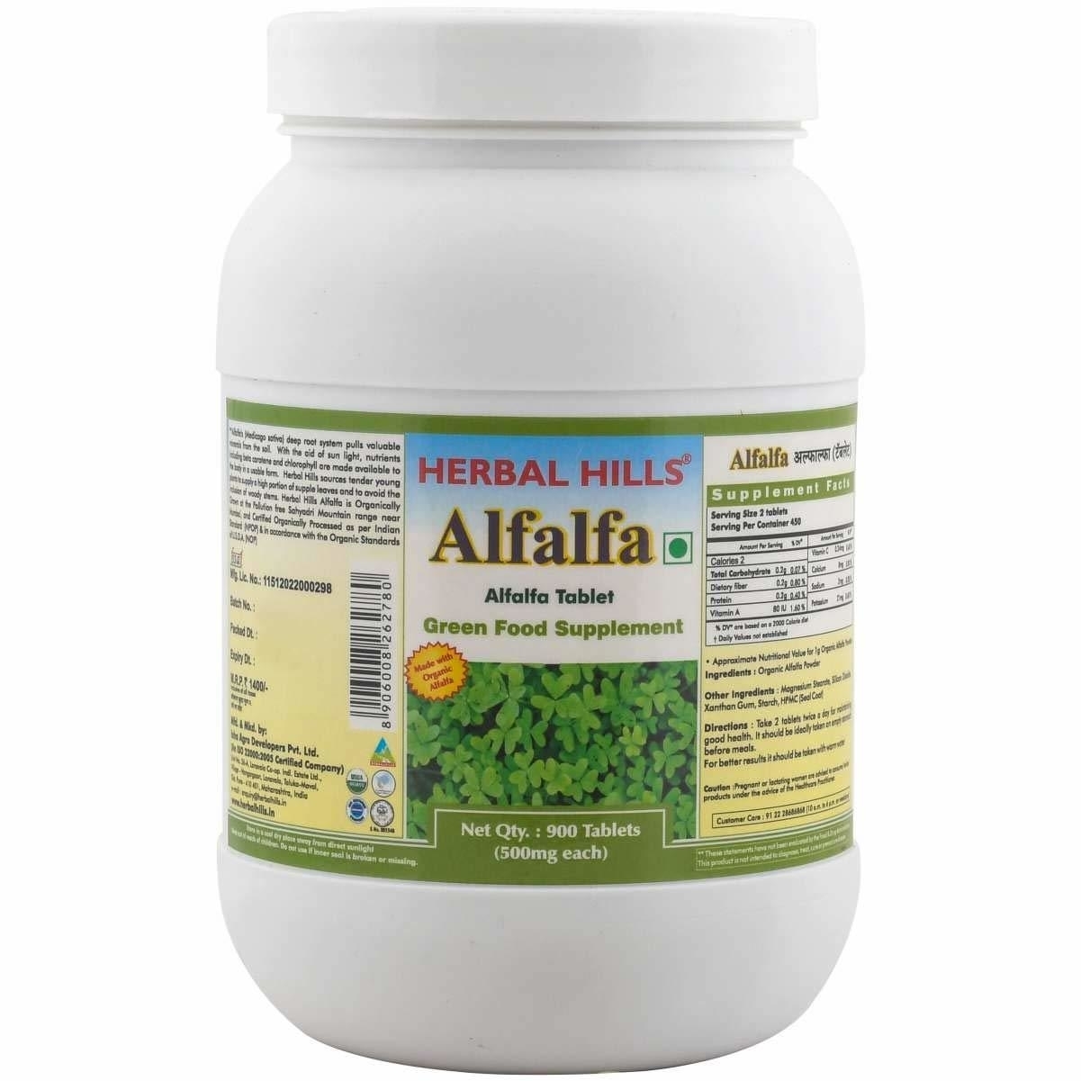 Herbal Hills Alfalfa 900 Tablets