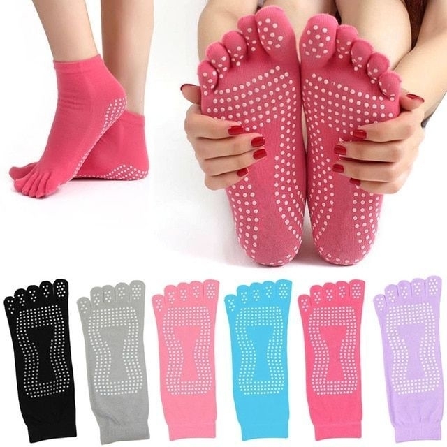 JonPrix Yoga Socks Anti-Slip Five Toes Gym Sports Socks Dance Exercise Foot Tool Non-Slip Grip