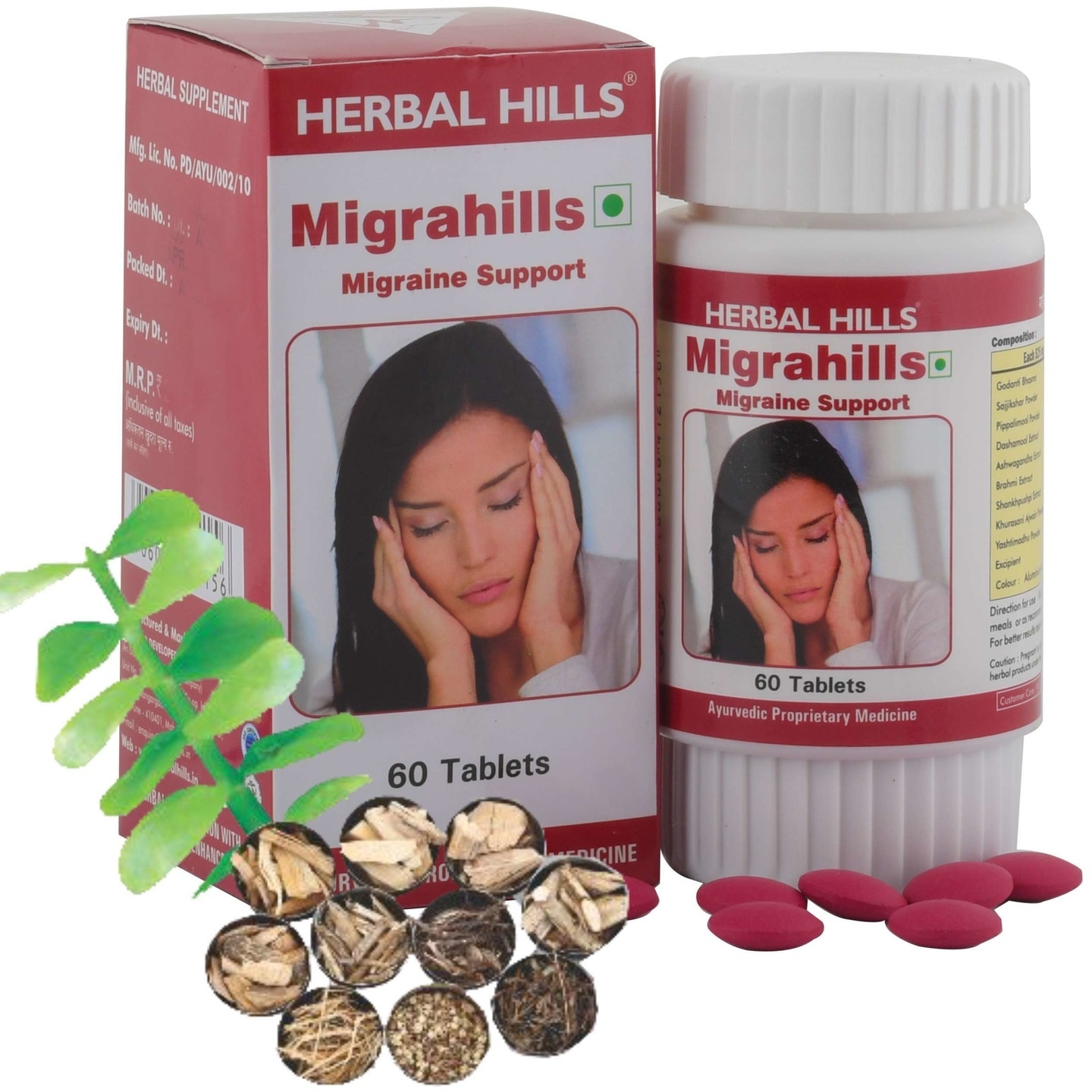 Herbal Hills Migrahills Migraine Support 60 Tablets