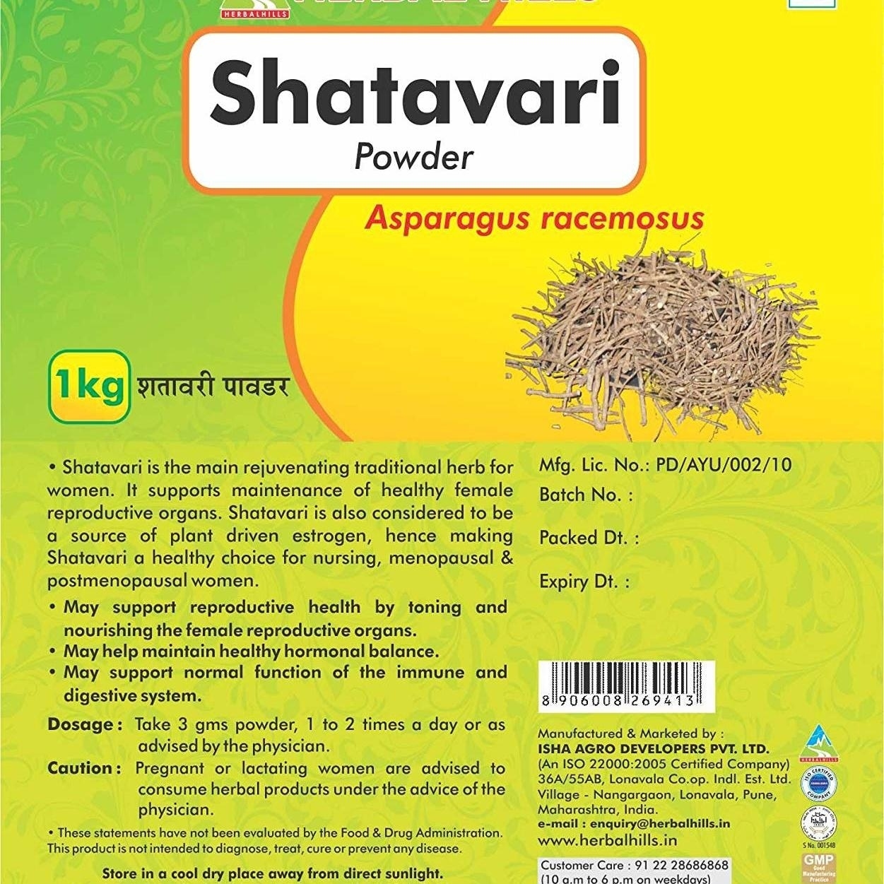 Herbal Hills Shatavari  Powder