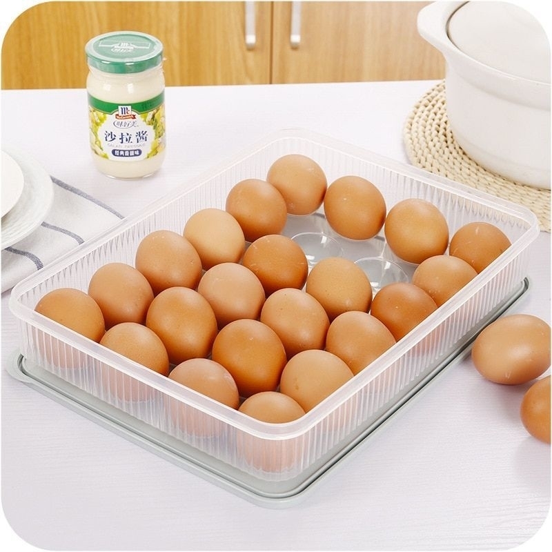 JonPrix Egg Dispenser 24 grids tray egg box crisp portable storage