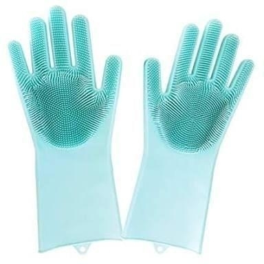 Silicone Scrubber Rubber Cleaning Gloves