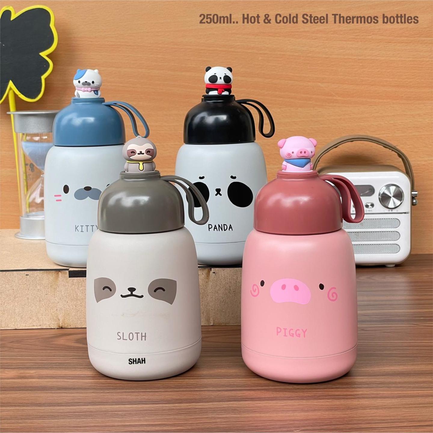 Cartoon Kids Water Juice  Soup Hot & Cold Steel Bottle