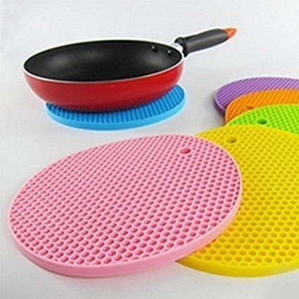 Hot Pads Non-Slip Silicone Insulation Mat Round Tea Coaster for Home Use