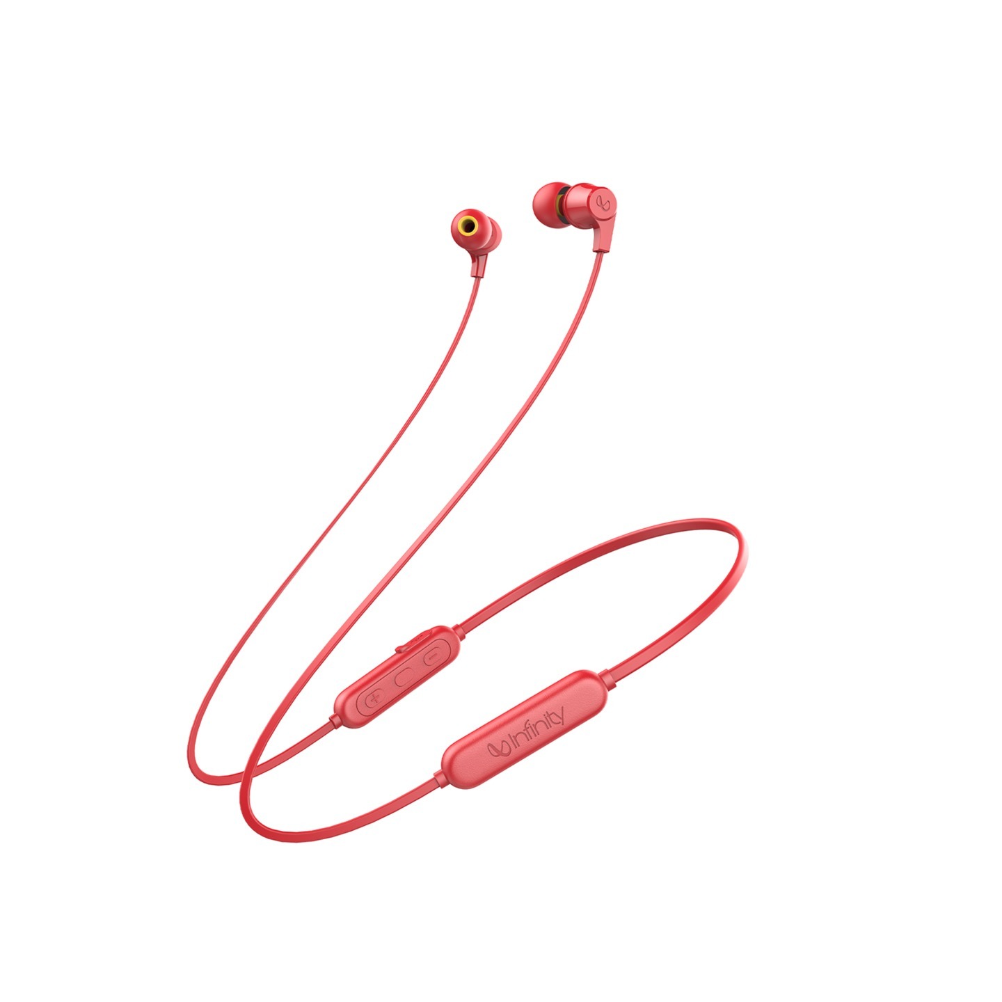 Infinity by Harman Tranz 300 Wireless Dual EQ Deep Bass IPX5 Sweatproof Headphones with Mic Red