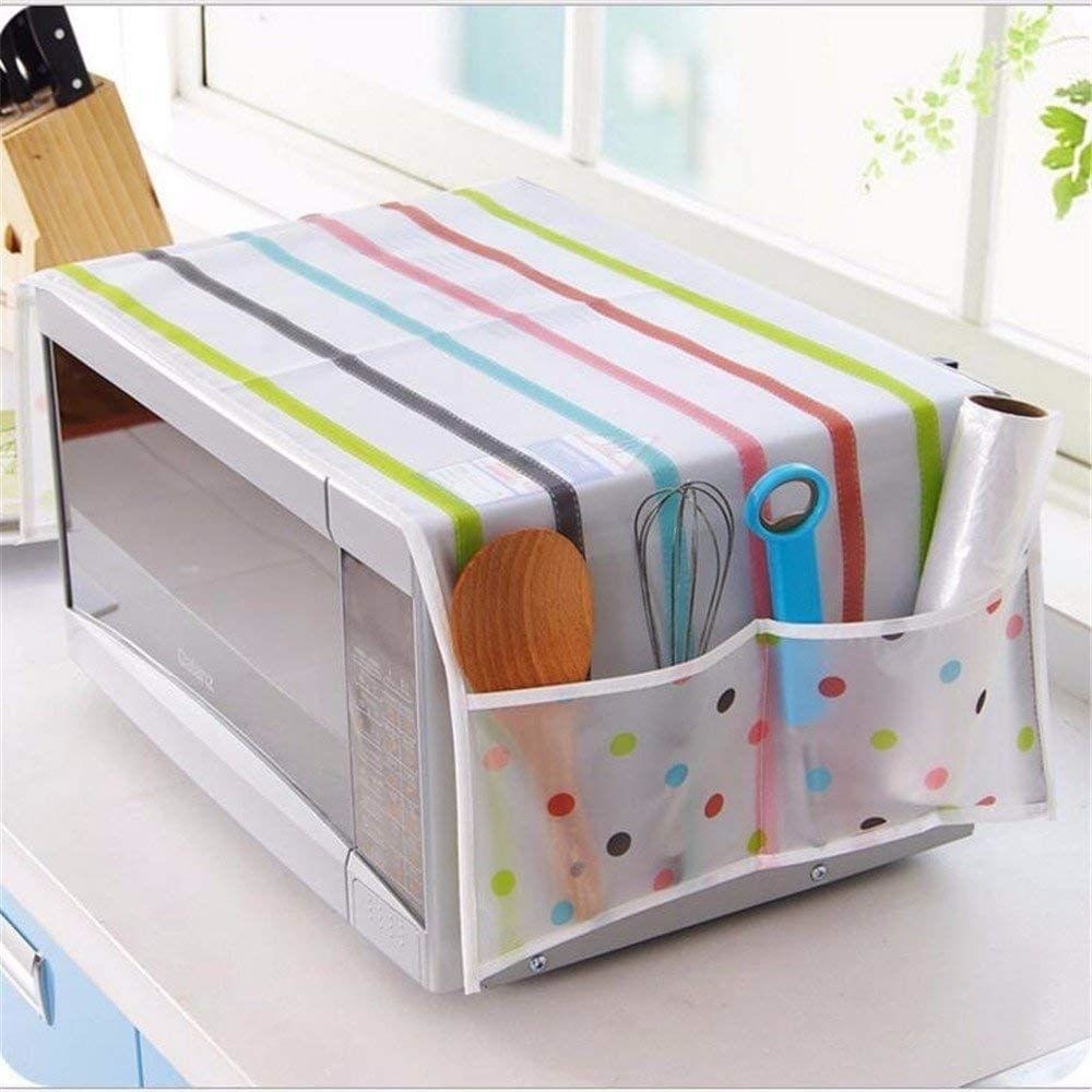 Microwave Cover with 2 pouch dustproof cotton cloth cover