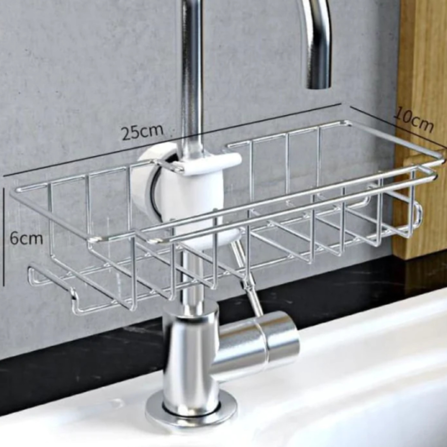 SAMYAKA® Adjustable Faucet, Sink Storage Rack 