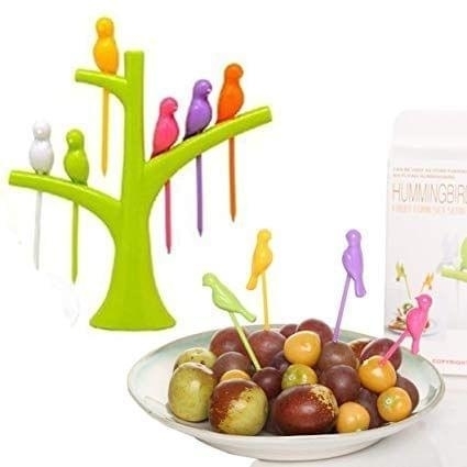 JonPrix High Quality Kitchen Tableware Dinnerware Sets 6Pcs Birdie Fruit Fork Birds