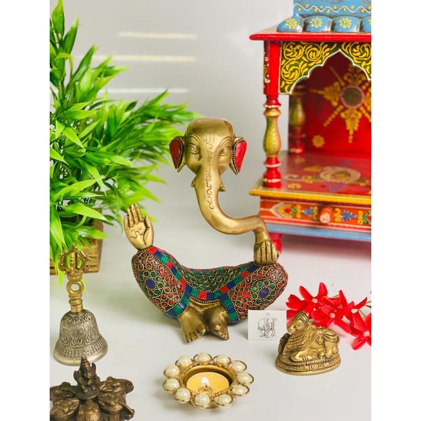 Brass Modern Ganesha Divine Idol