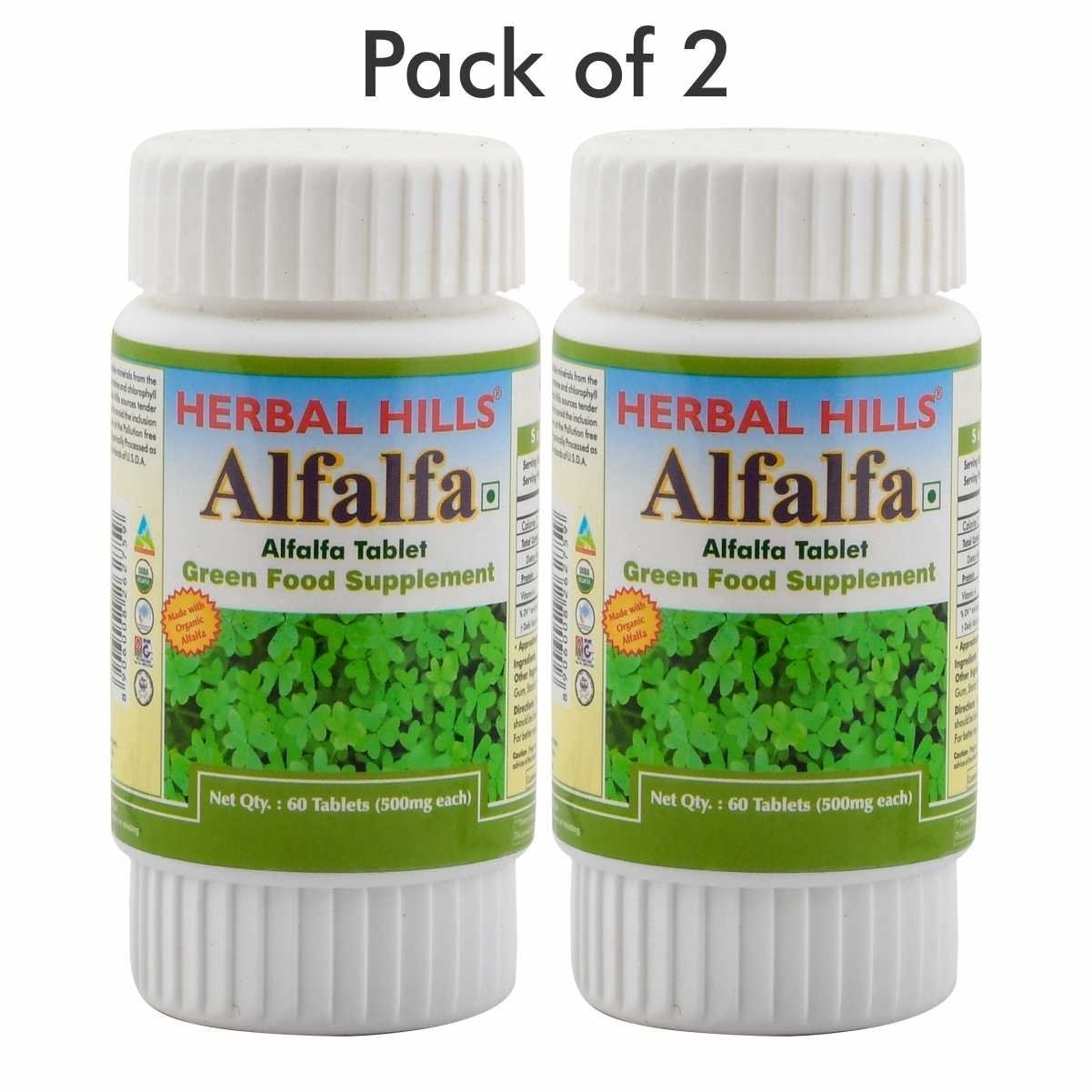 Herbal Hills Alfalfa 60 Tablets Pack Of 2