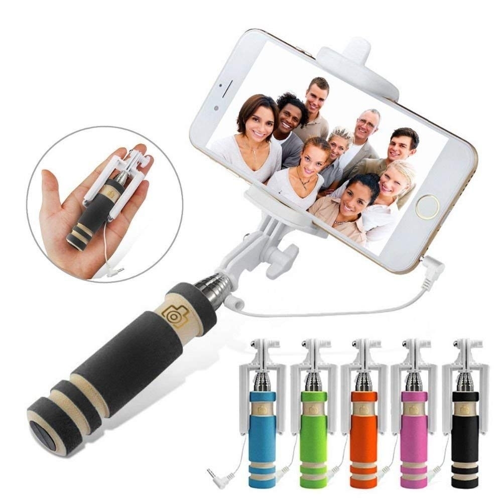 JonPrix Pocket Selfie Stick Monopod Extendable With Aux Cable