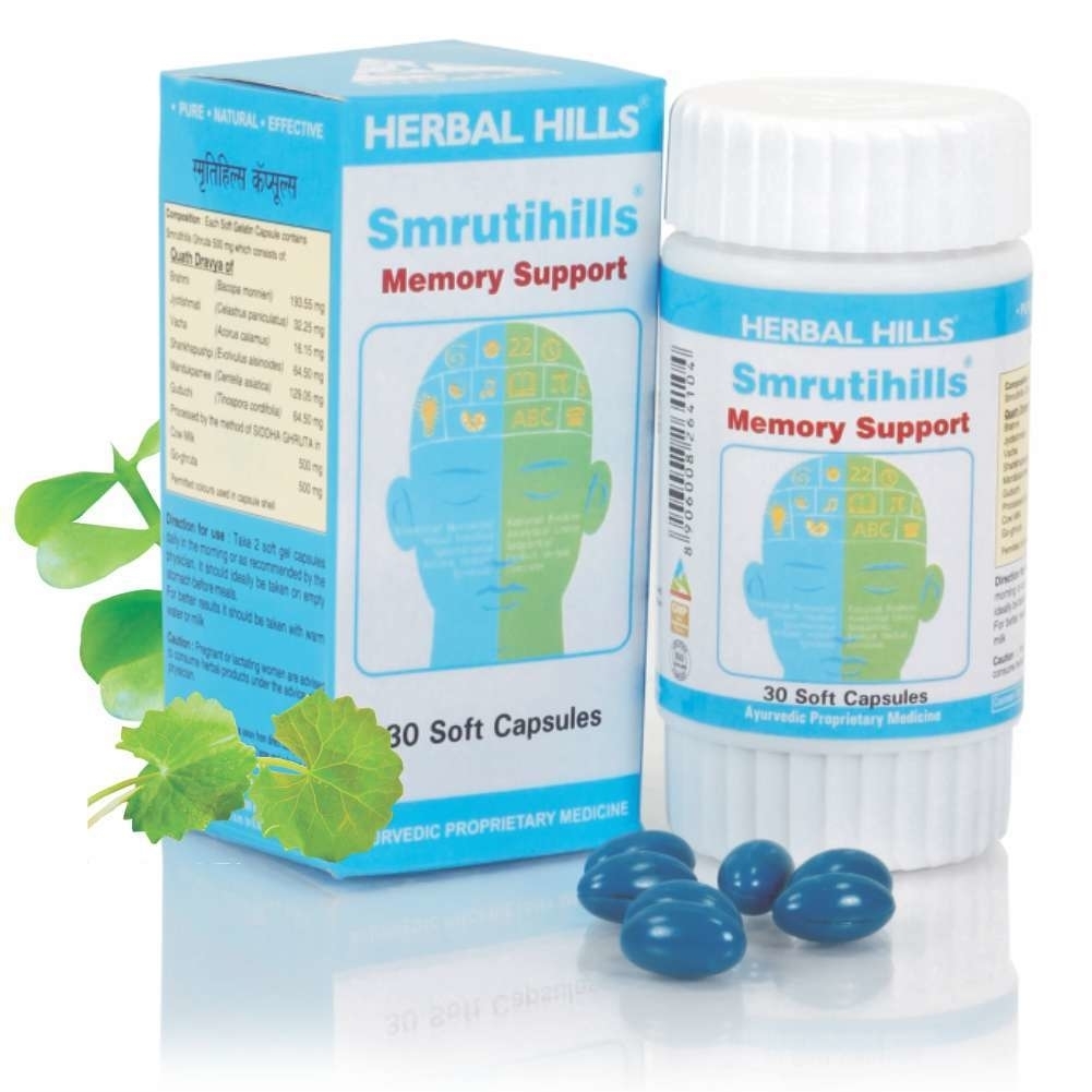 Herbal Hills Smrutihills Memory Support 30 Capsules