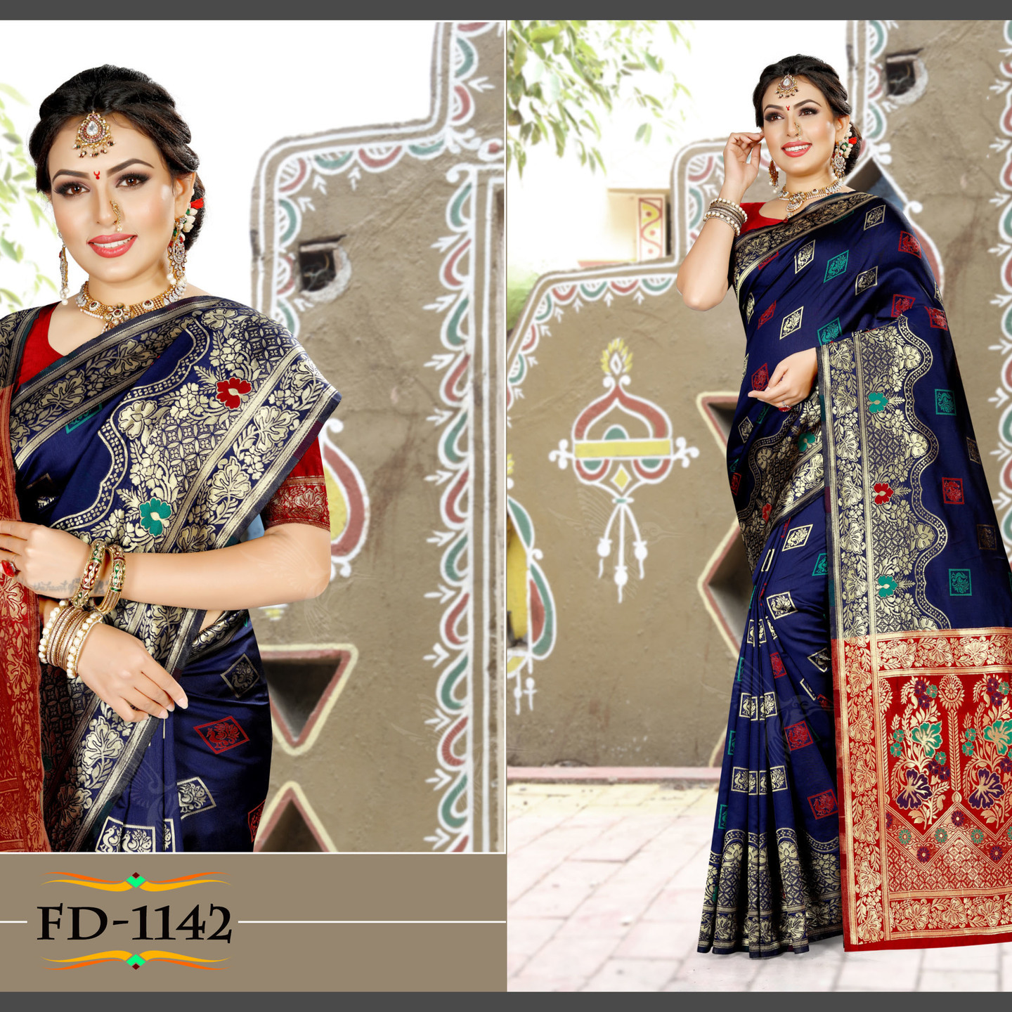 Robe Riche Saree Fabric: Banarasi Soft Silk with Reach Pallu, Blouse Fabric: Banarasi soft Silk,Saree Size: 5.5 Meter,Blouse Size: 0.8 MeterBlouse Size 0.8 Meter