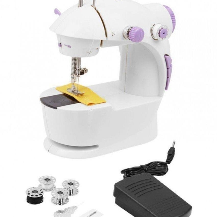 Mini Sewing Machine with Foot Pedal, Bobbins & Adapter