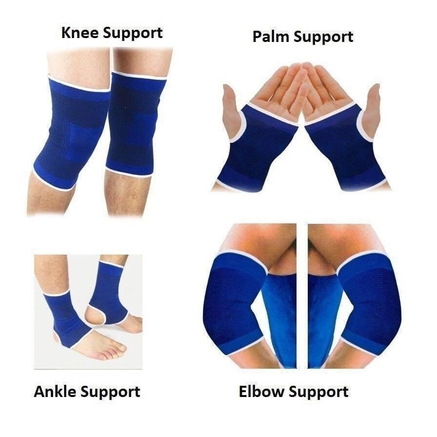 Combo of Pair of Ankle, Knee, Palm & Elbow Support