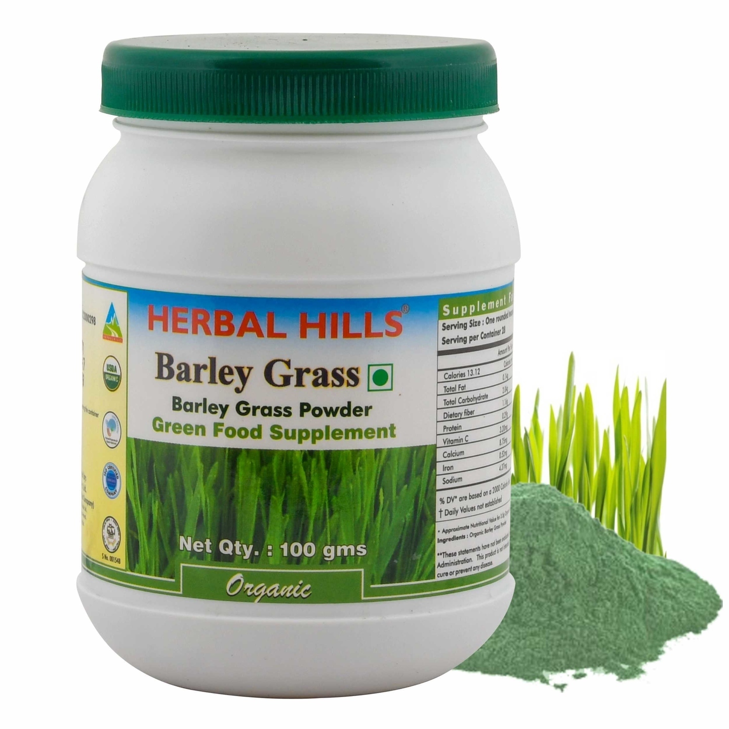 Herbal Hills Barley Grass Powder 100 Gms