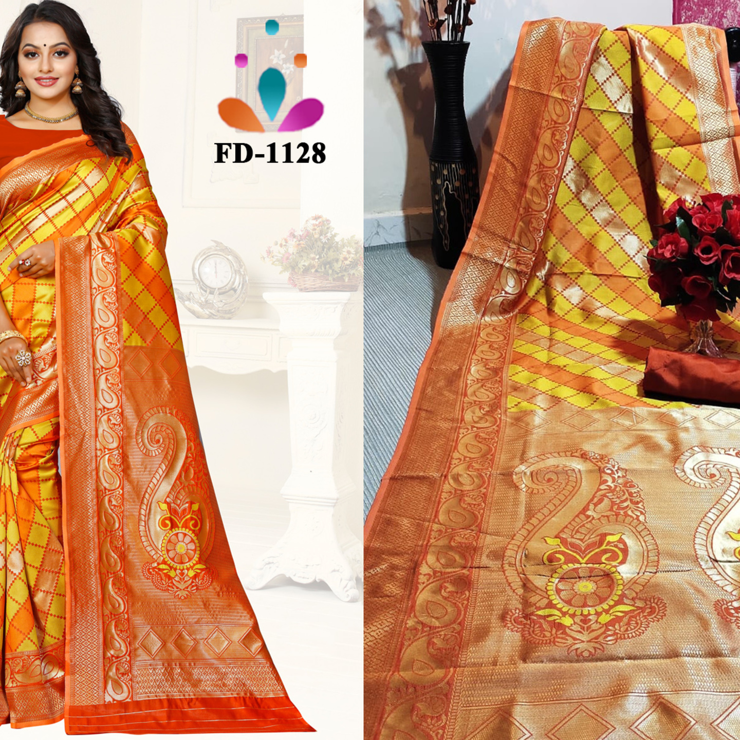 Robe Riche Banarasi Soft Silk Saree With Rich Pallu