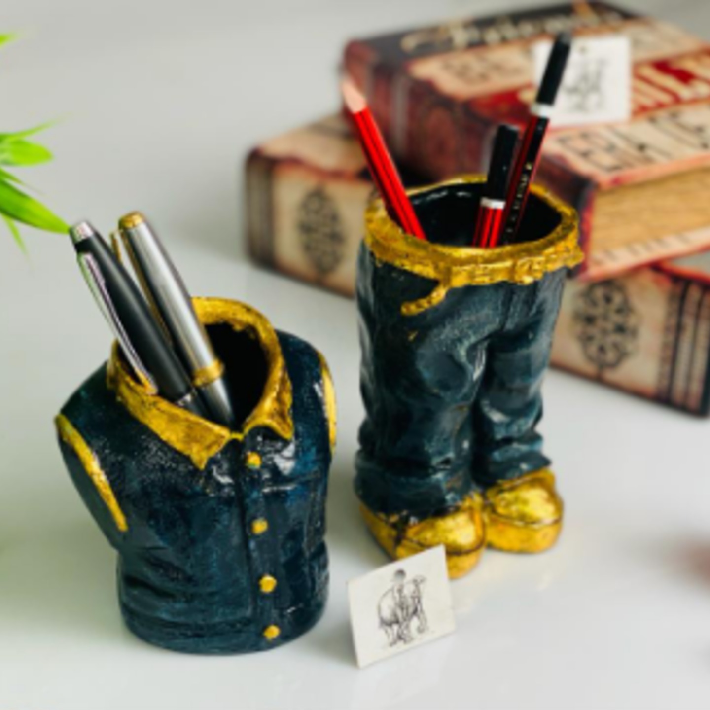 Resin Shirt And Jeans Pant Shape Pen Stand