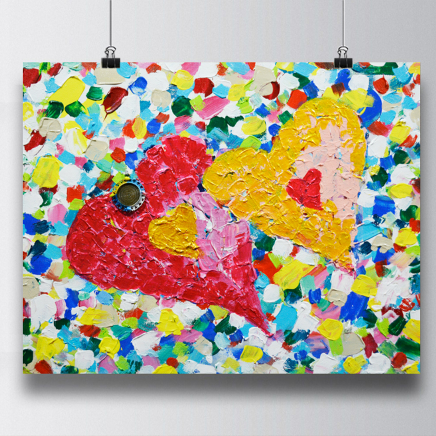 Two heart - decorative art