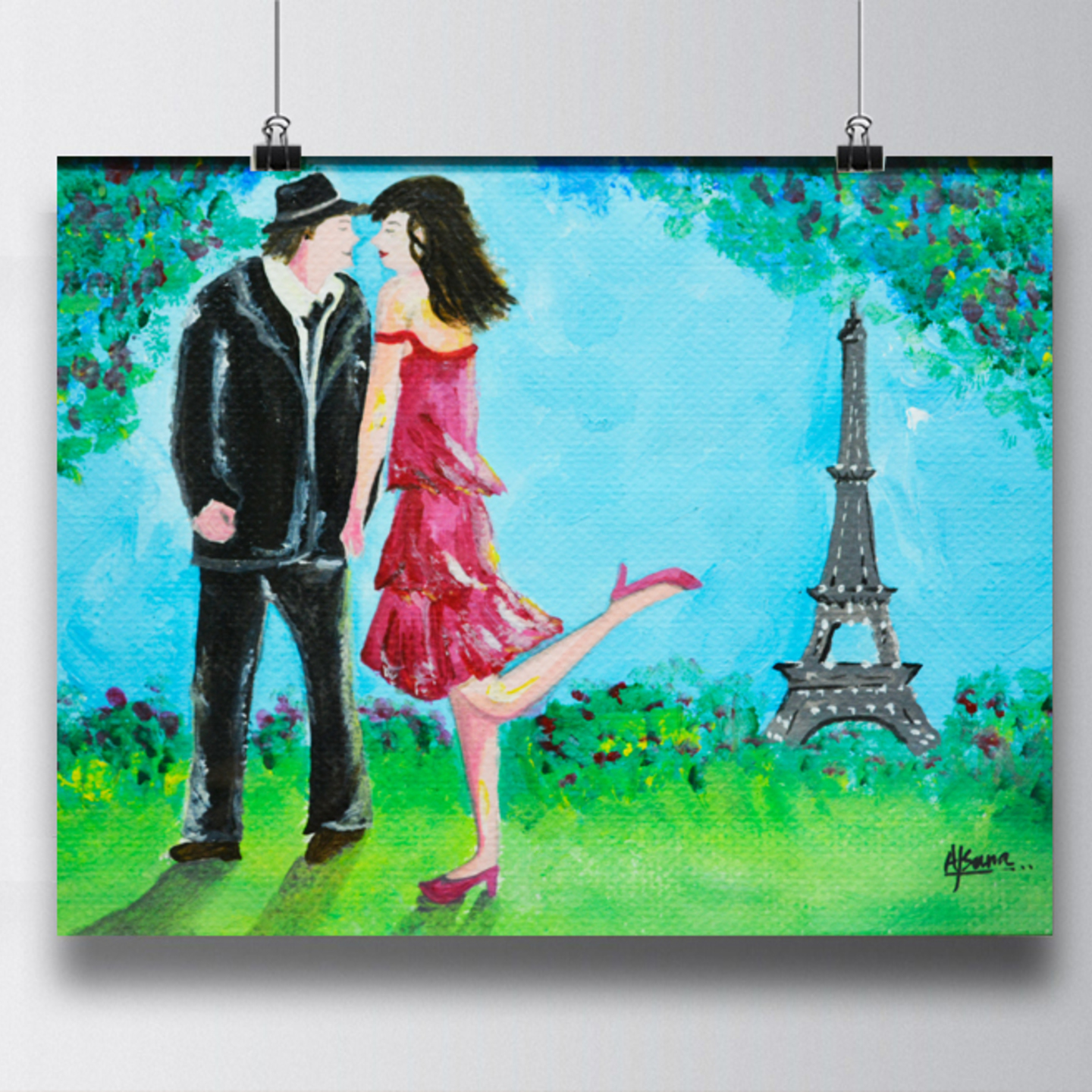 Love and Eiffel Tower