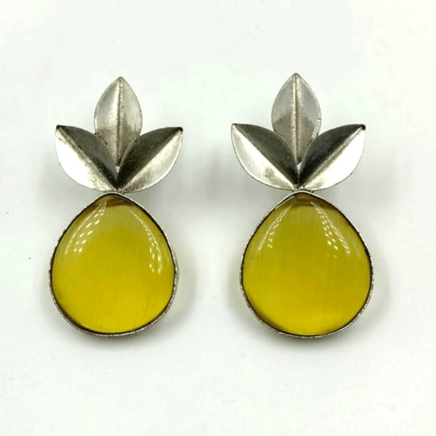 German Silver Oxidized Earring