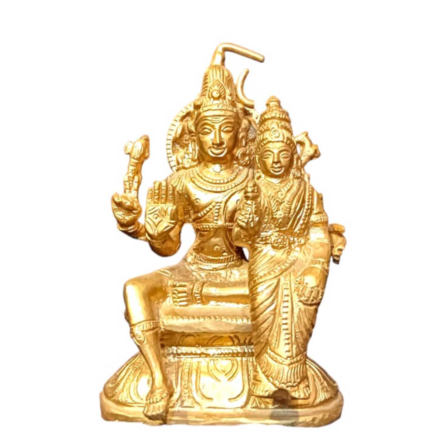 Brass Shiva Parvati - Shiv Parivar Bholenath Shankar Bhagwan