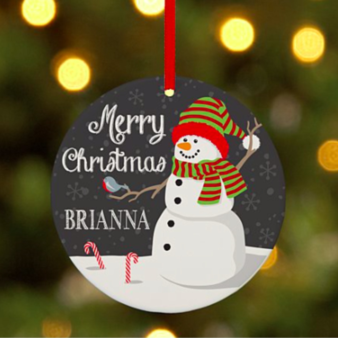 Wintertime Fun Snowman Ornament