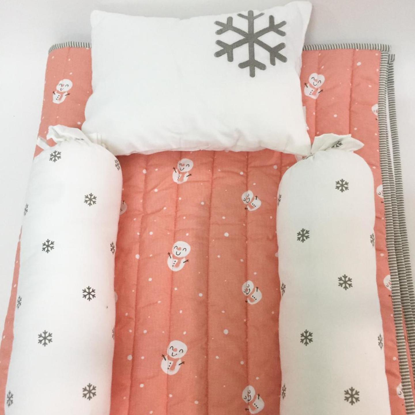 “Snowy Snowman” Organic Mini Gift Set - With Quilted Blanket
