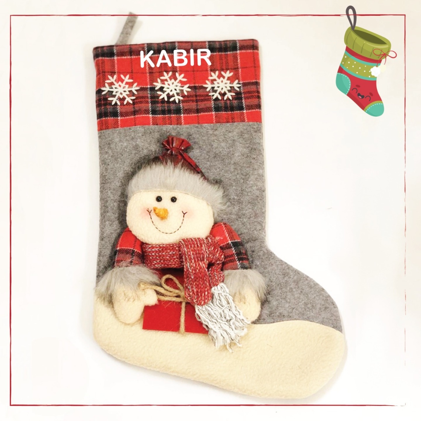 Personalised Stockings - Snowy Snowman