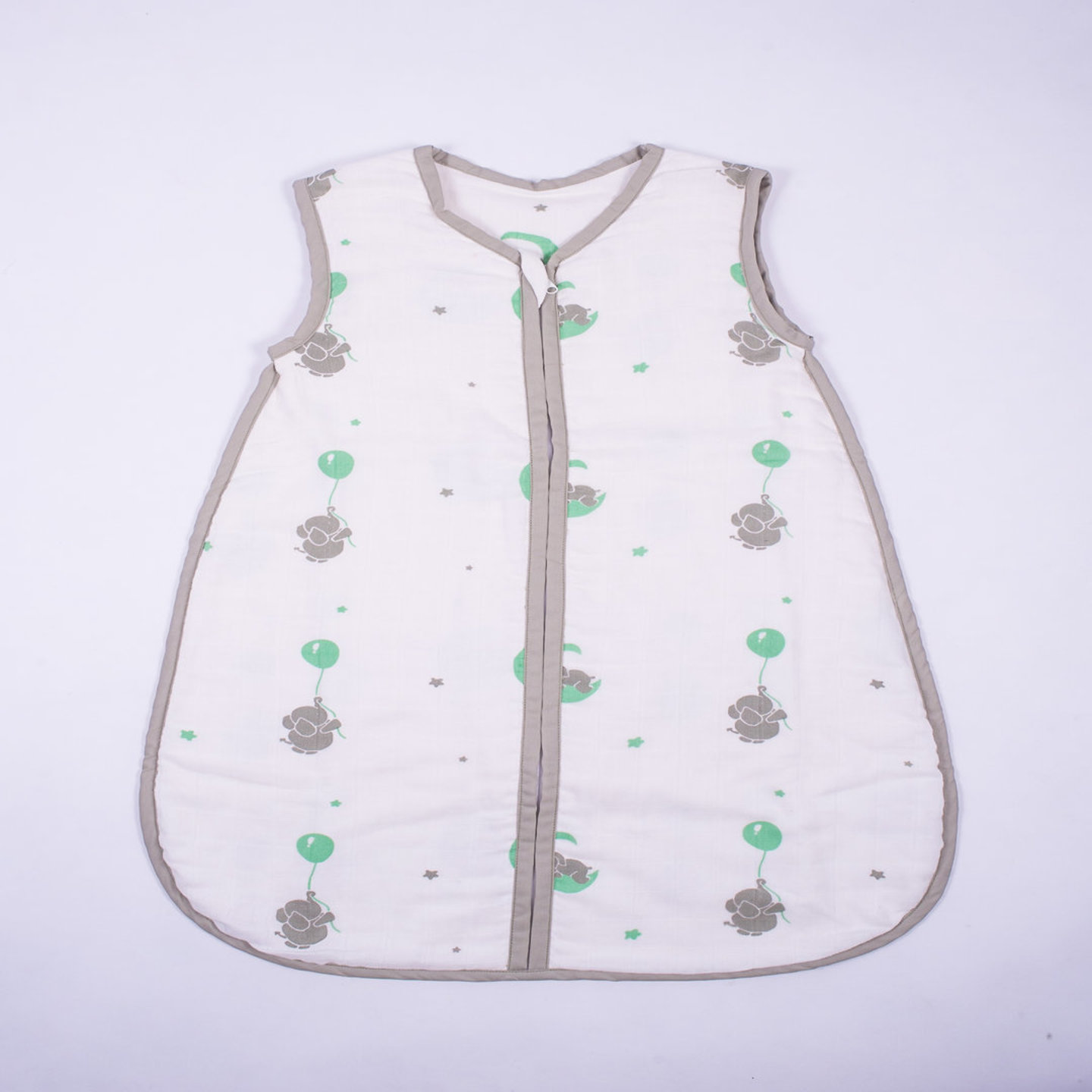 Dancing Elephant” Organic Muslin Sleepsack