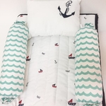 “Sailing Boats” Organic Organic Mini Gift Set - With Quilted Blanket
