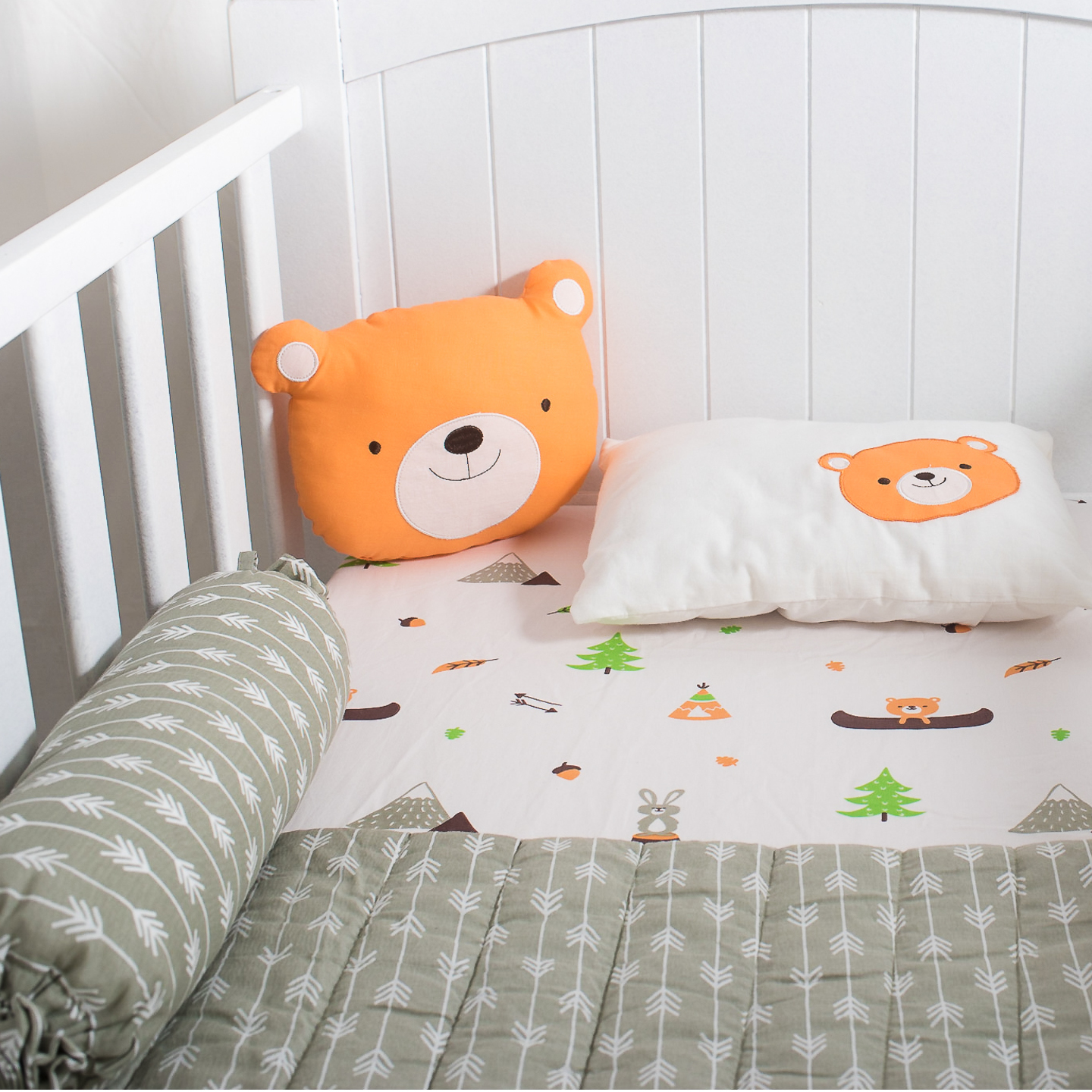 Hello. Little Adventure Organic Cot Bedding Set - With Dohar Blanket