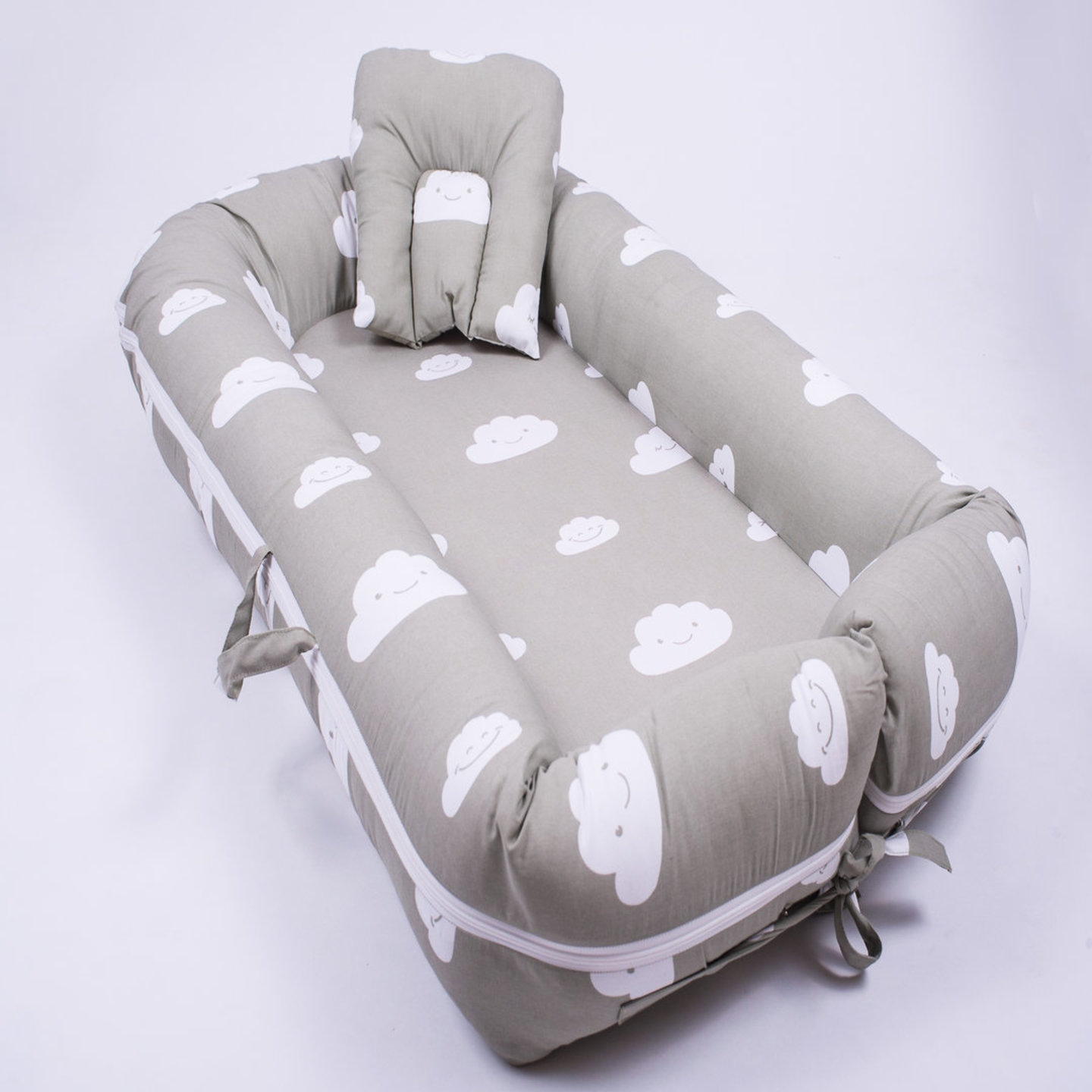 Smiley Clouds Organic Baby Boat