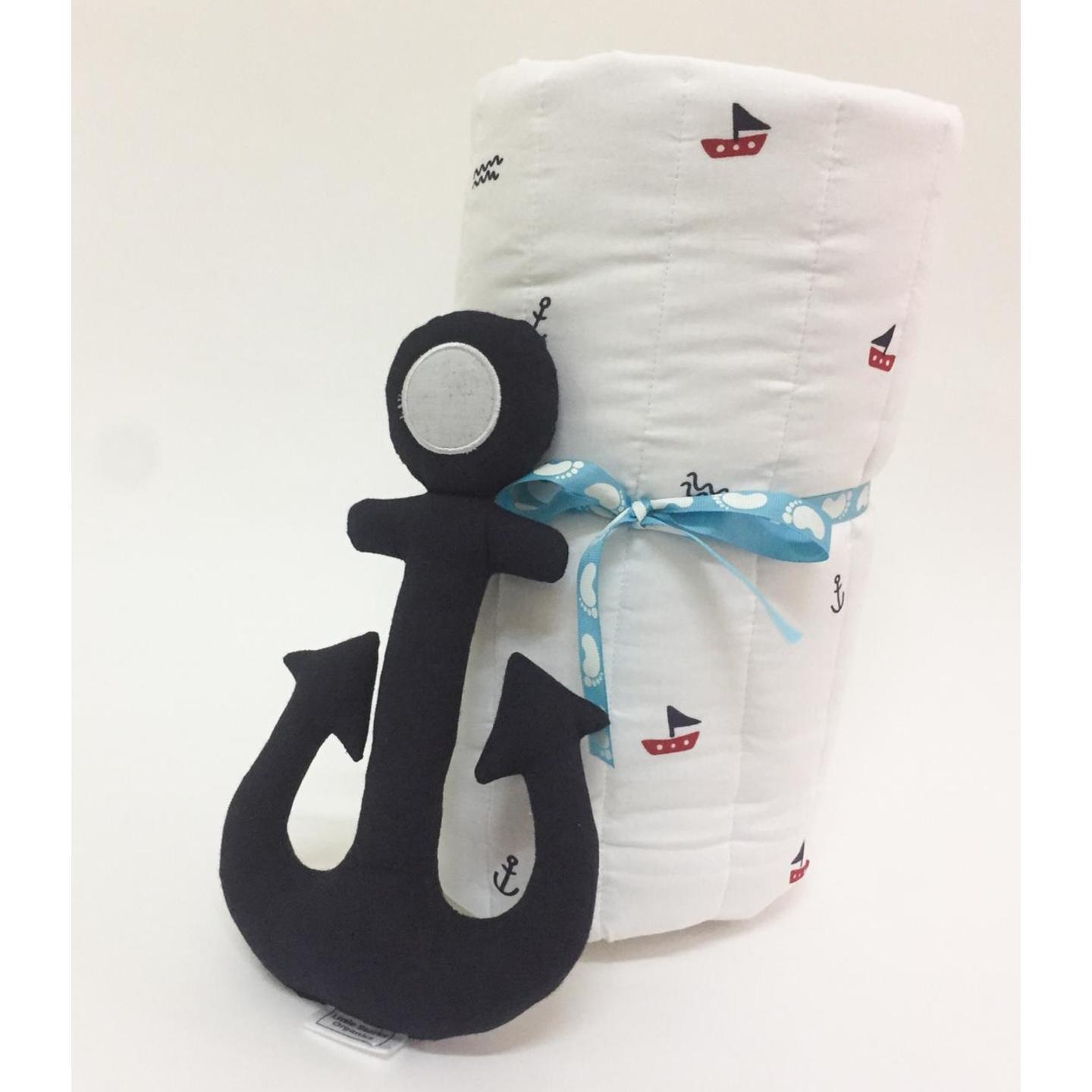“Sailing Boats” Organic Playtime Set - with Quilted Blanket