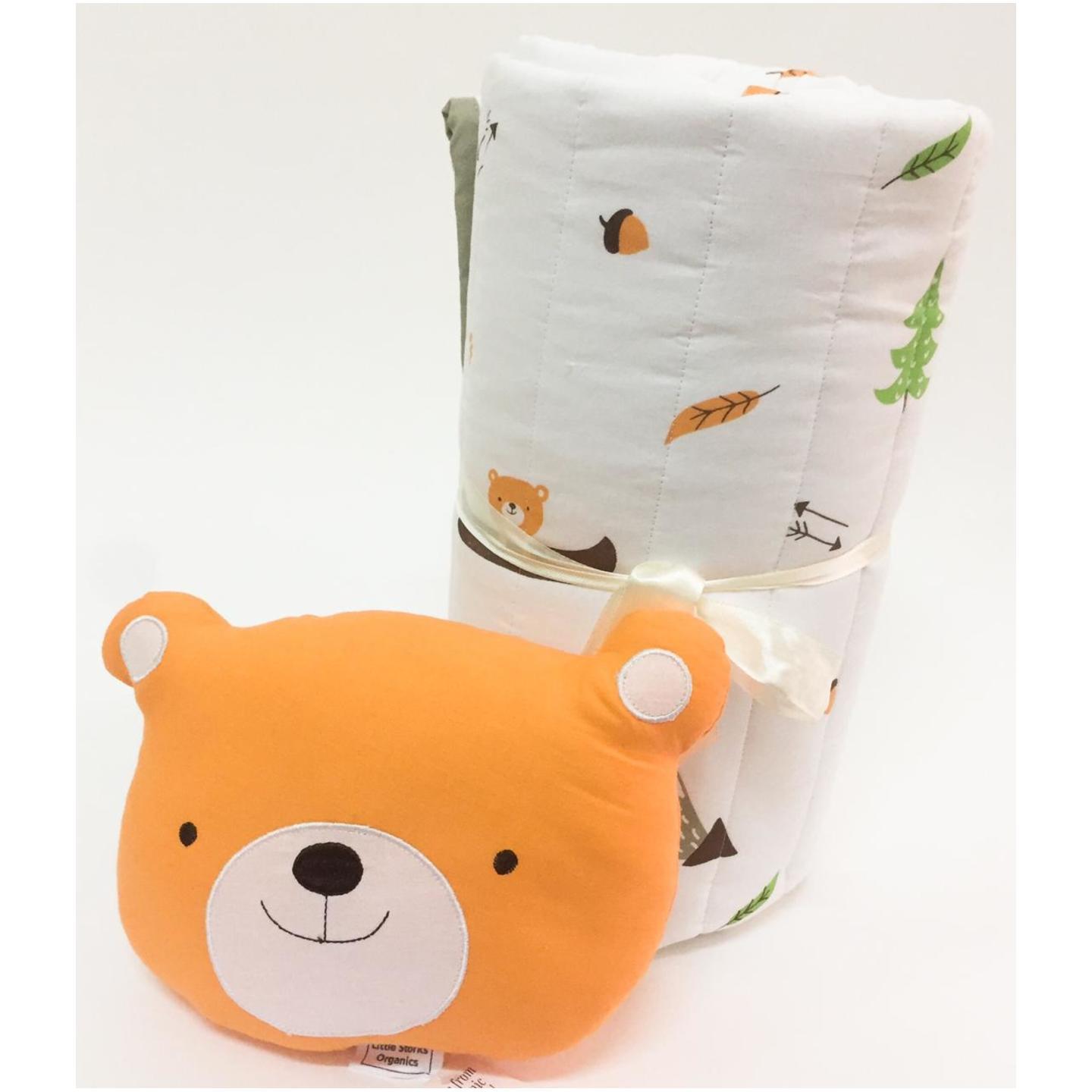 “Hello…. Little Adventure” Organic Playtime Set - with Quilted Blanket