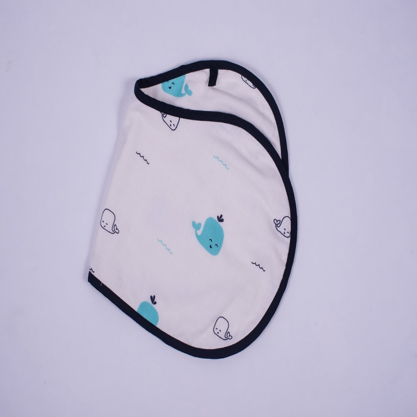 “Whale Tribe” Organic Muslin Burpy Bib