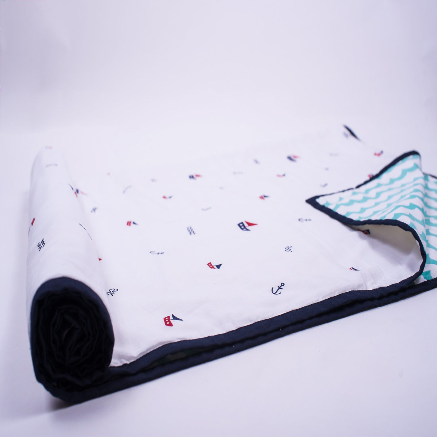 "Sailing Boats" Organic Dohar Blanket