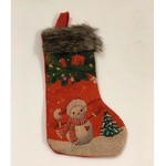 Red Mini Stockings - Snowman with Christmas Tree
