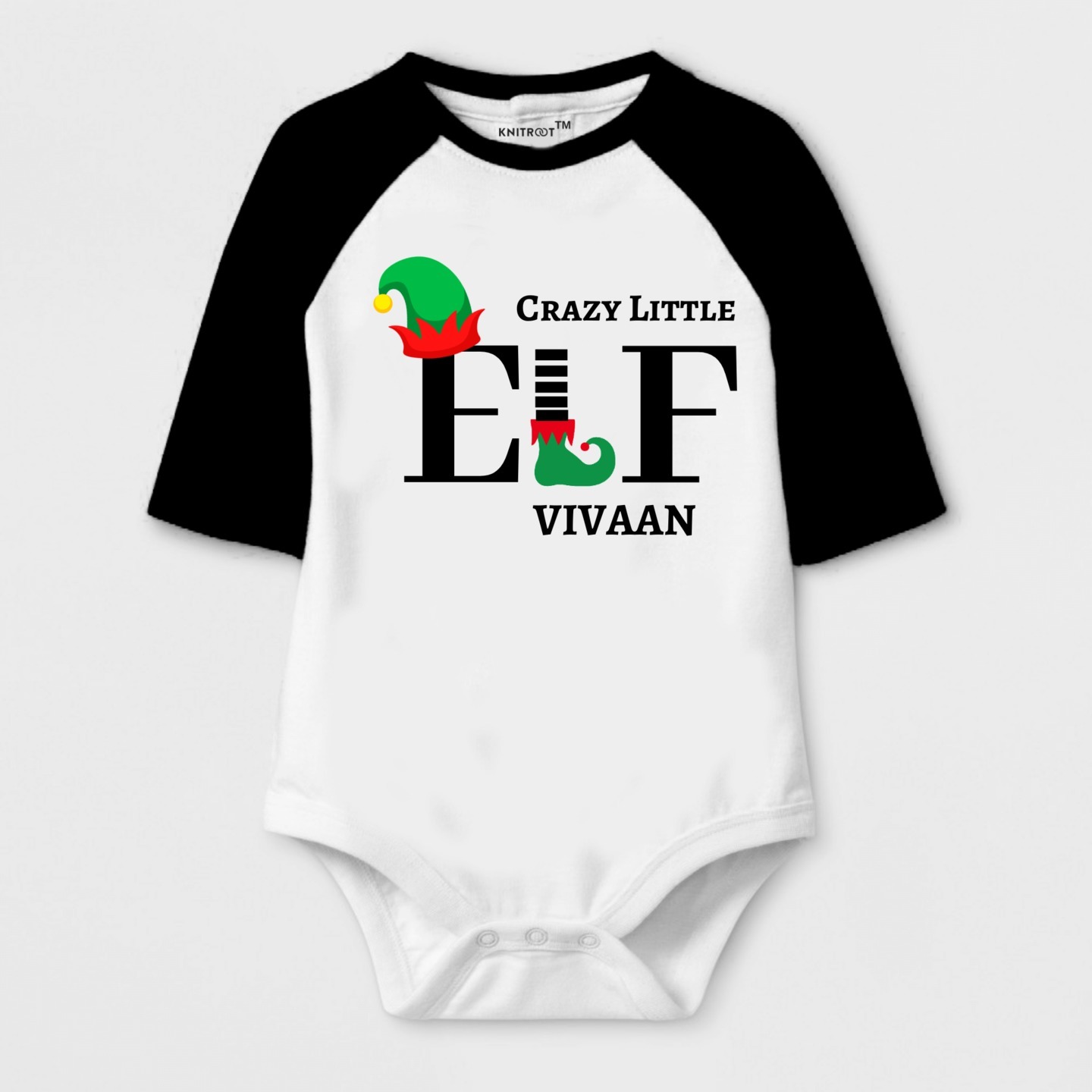 Christmas Special Crazy Little ELF Print Baby Romper