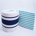 Navy Blue Organic Baby Cot Bumper