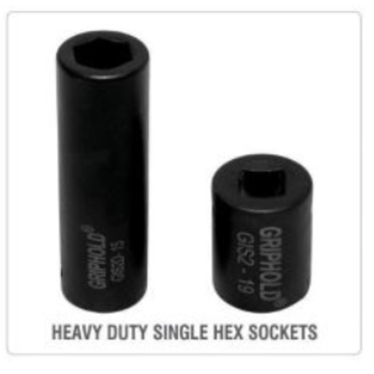 GRIPHOLD 12HEAVY DUTY SINGLE HEX IMPACT  SOCKETS