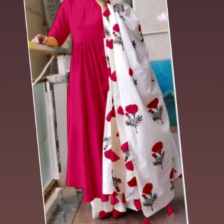 womens stylish floral kurta set