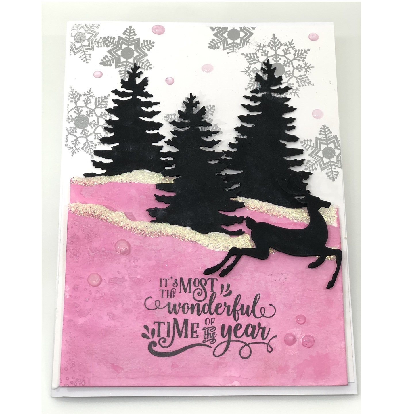 Christmas tree scenery card