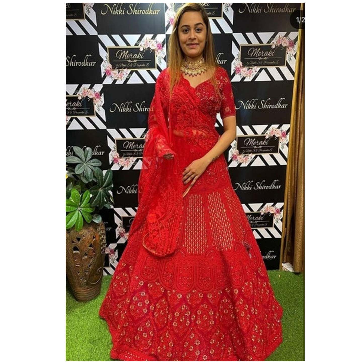 Red Color Designer Lehengha Choli